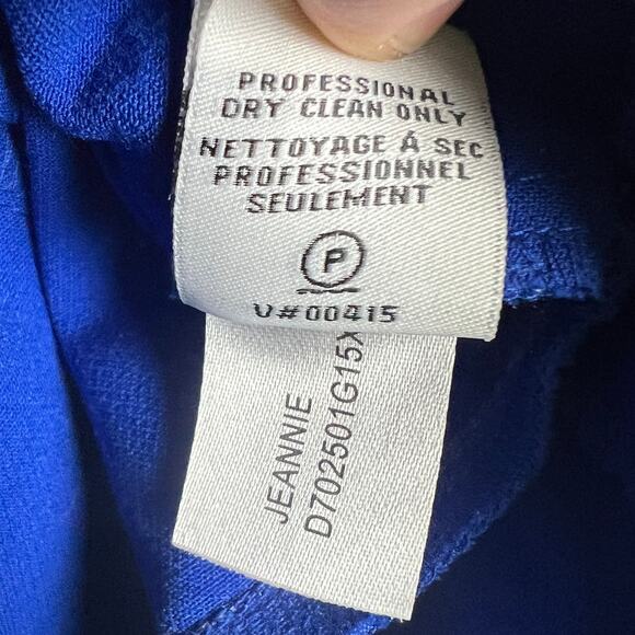 DIANE VON FURSTENBERG Women's 10 Blue Jeannie Sleeveless Fit Flare Pleated Dress - Picture 9 of 12